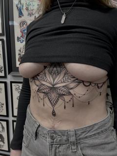 Ornamental ornamental flower tattoo by @marc_studio_ink