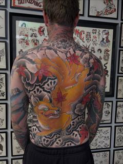 Japanese japanese fox tattoo by @marc_studio_ink