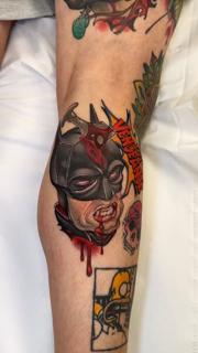 New school vampire batman tattoo by @marcustattoos