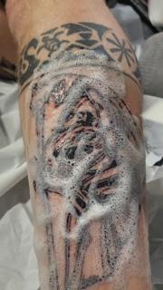 Abstract abstract design tattoo by @blood_sweat_and_tears_tattoo
