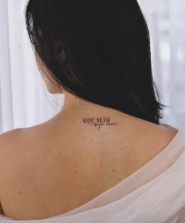 Fine line script lettering tattoo by @marditattoo
