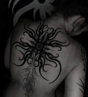 Tribal tribal sun tattoo by @nerilink