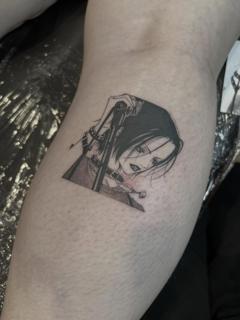 Anime anime character tattoo by @melina_tattoo