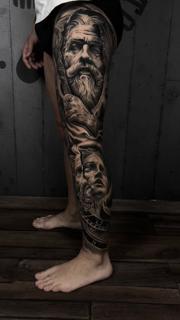 Realism greek statues tattoo by @miketattoo1320