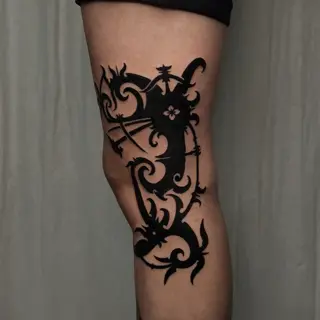 Tribal tribal pattern tattoo by @nako_tattoo