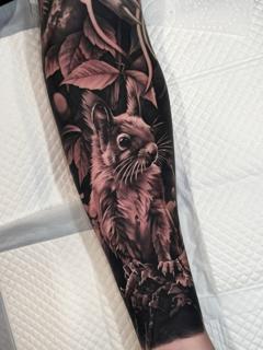 Realism squirrel portrait tattoo by @littlenicktattoo