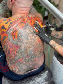 Japanese mythical warrior tattoo by @nikole_lowe