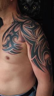 Tribal tribal pattern tattoo by @oleg_narvski