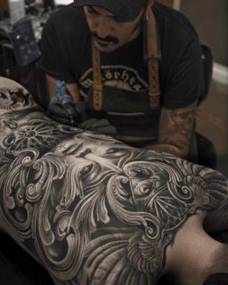 Ornamental realism ornamental face tattoo by @mumia916