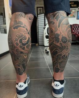 Japanese japanese skull tattoo by @richpearson