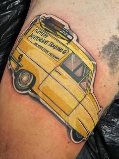 Illustrative reliant robin van tattoo by @startattooist