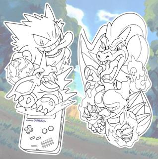 Anime pokemon characters tattoo by @sabstars