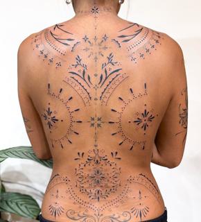 Ornamental ornamental pattern tattoo by @sasha7tattoos