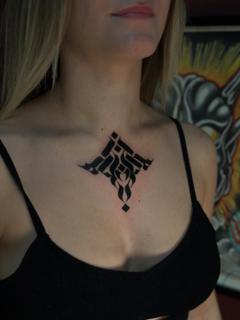 Blackwork ornamental pattern tattoo by @sofinatattoo