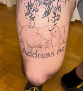 Dotwork abstract animal tattoo by @pcpigeon