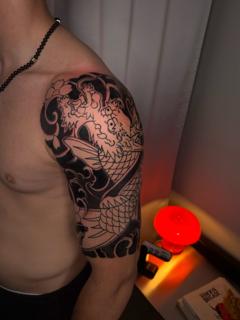 Japanese traditional japanese dragon tattoo by @broy_tattooer