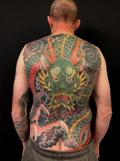Japanese japanese dragon tattoo by @trav.tatts