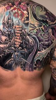 Illustrative fantasy characters tattoo by @venceslau.santos