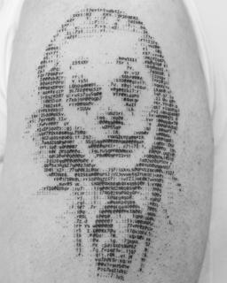 Ascii art ascii portrait tattoo by @tattoovrontis