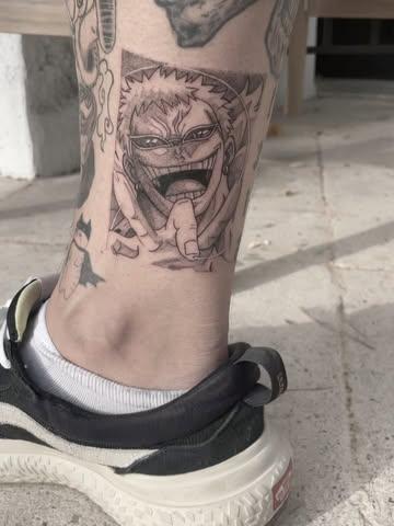 Anime anime character tattoo by @ilias_nyxta