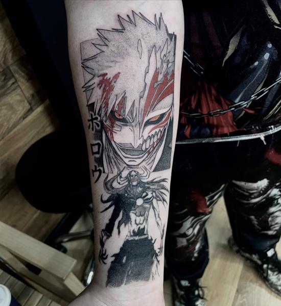 Anime anime character tattoo by @ilias_nyxta