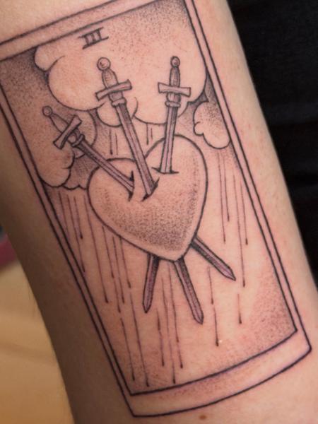 Dotwork tarot card tattoo by @__aleksav