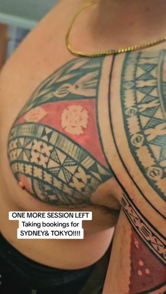 Tribal tribal pattern tattoo by @_lordmayortattoos