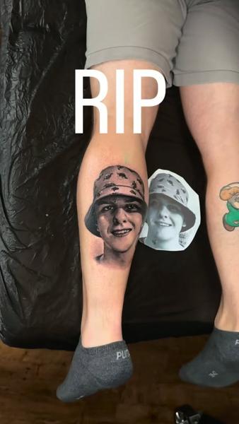 Realism portrait tattoo by @a_dem_tattooartist