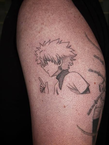 Anime anime character tattoo by @angiek.tattoo