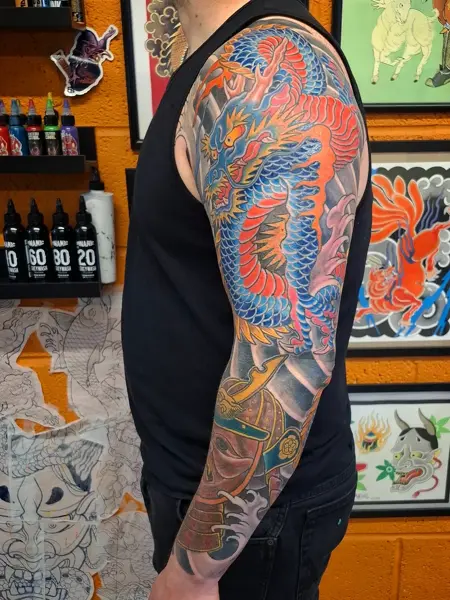 Japanese japanese dragon tattoo by @akhil.tattoo
