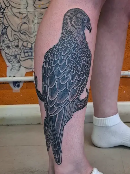Realism detailed bird tattoo by @akhil.tattoo