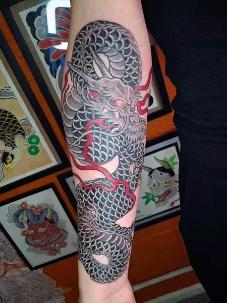 Japanese japanese dragon tattoo by @akhil.tattoo