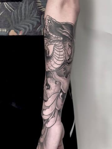 Japanese dragon tattoo by @alexgotza