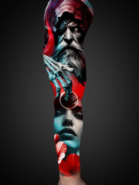 Realism wizard and woman tattoo by @alexsanto_tattoos