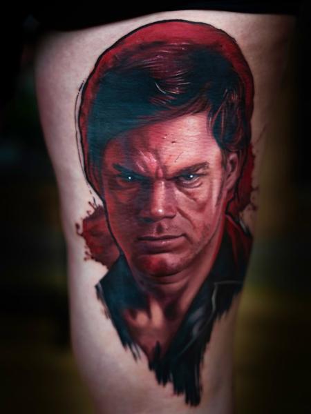 Realism intense portrait tattoo by @alexsanto_tattoos