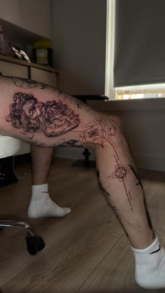 Realism classical sculpture tattoo by @absolute.dots