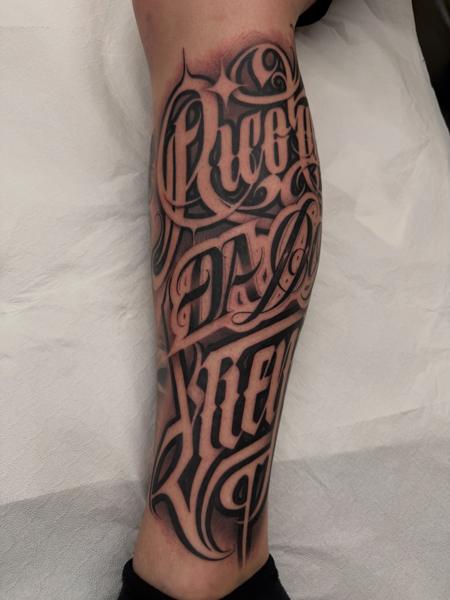 Lettering lettering tattoo by @angelstat2