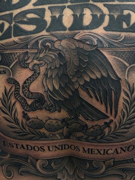 Realism mexican eagle tattoo by @angelstat2