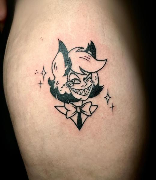 Cartoon cartoon character tattoo by @angie_needs_ink