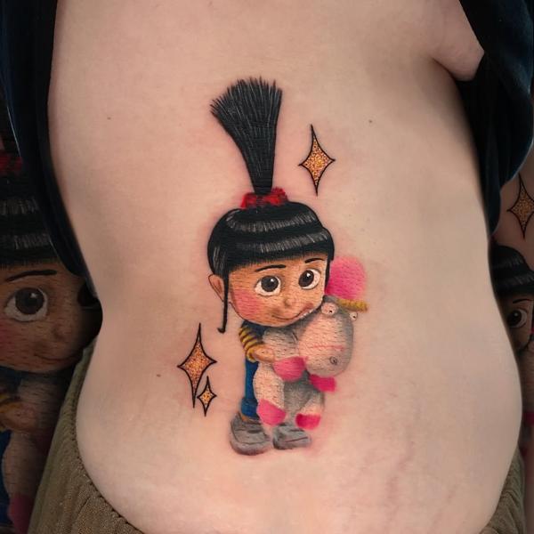 Illustrative agnes unicorn tattoo by @__annablue
