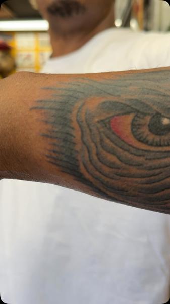 Realism animal eye tattoo by @antisocialart