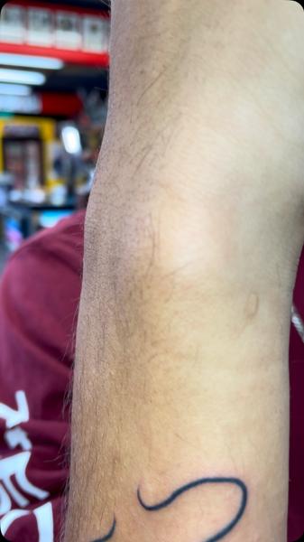 Fine Line abstract line tattoo by @antisocialart