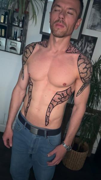 Geometric geometric pattern tattoo by @astonreynolds