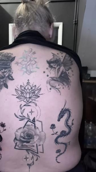 Illustrative fairy tattoo by @design4lifetattoo