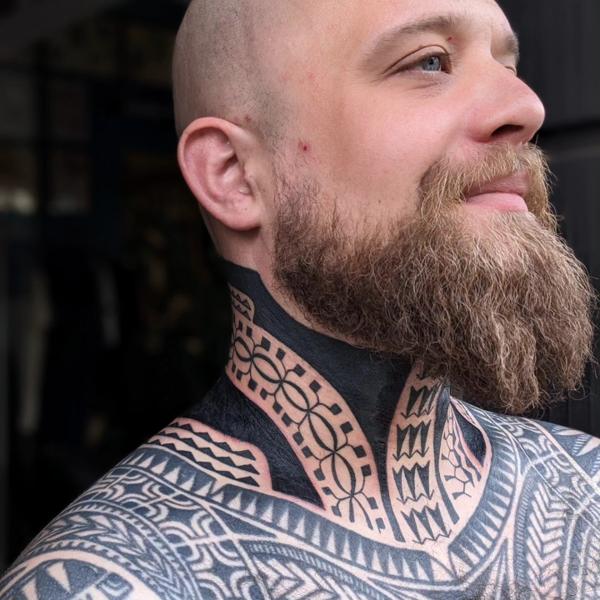 Tribal tribal patterns tattoo by @babakhintatau