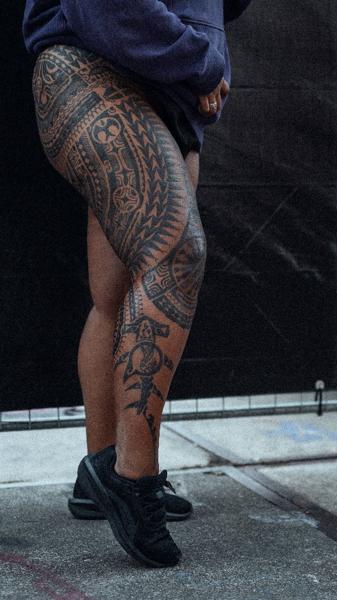 Tribal tribal pattern tattoo by @babakhintatau