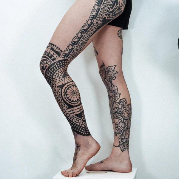 Tribal tribal patterns tattoo by @babakhintatau