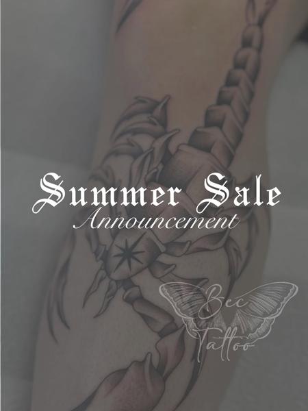 Blackwork scorpion tattoo by @bec_tattoo