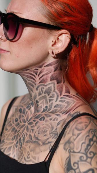 Dotwork ornamental pattern tattoo by @ben_h_tattoo