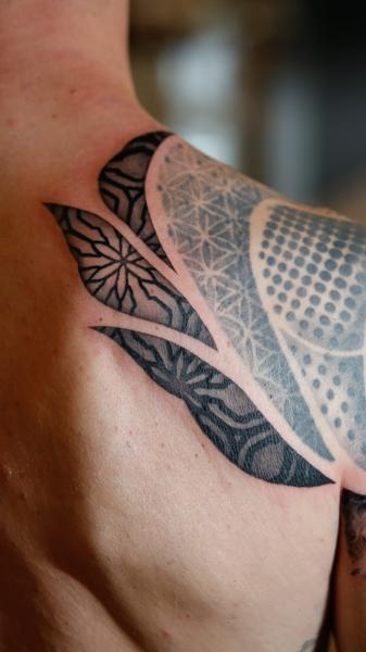 Geometric geometric pattern tattoo by @ben_h_tattoo